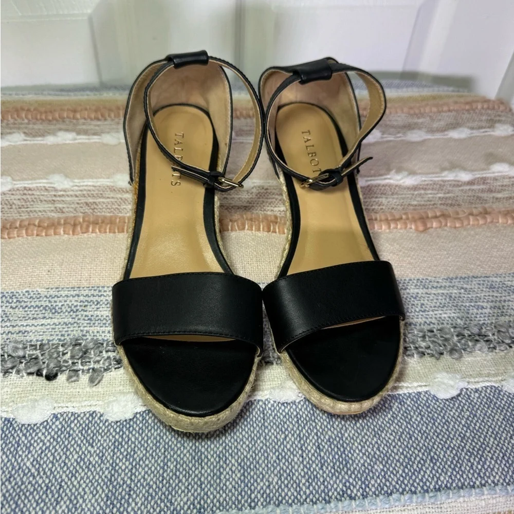 Talbots Black Espadrille Sandals